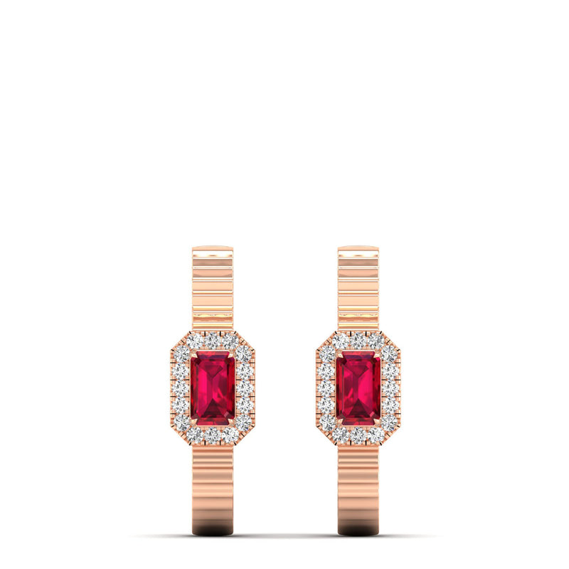 14K Rose Gold - Ruby