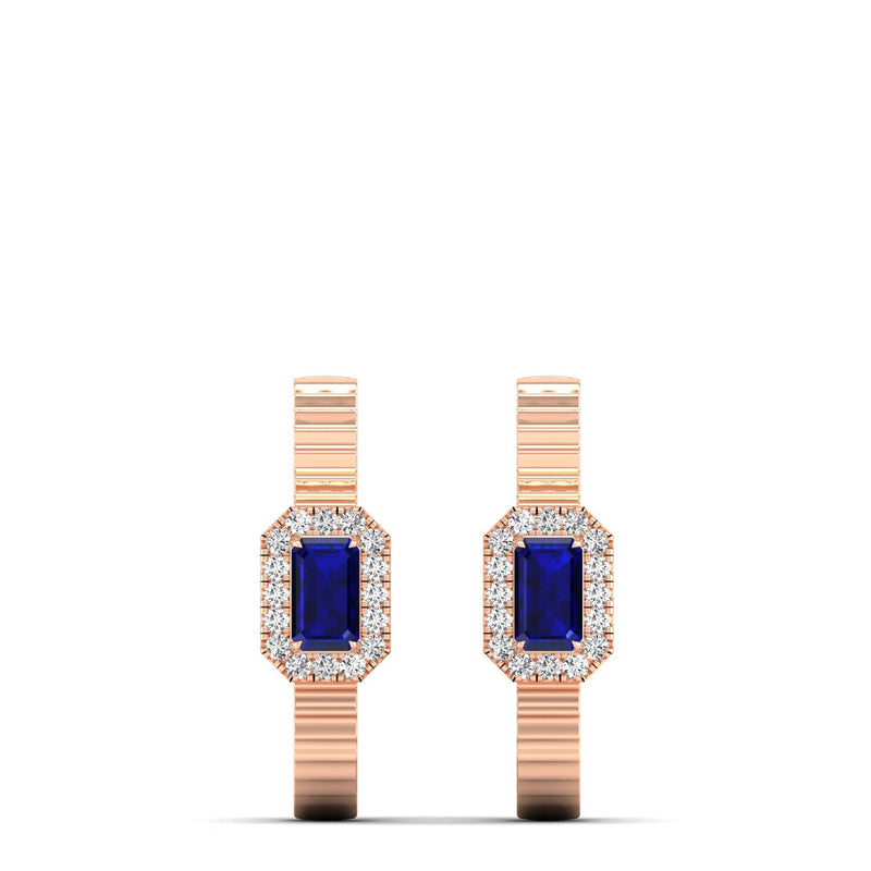 14K Rose Gold - Sapphire