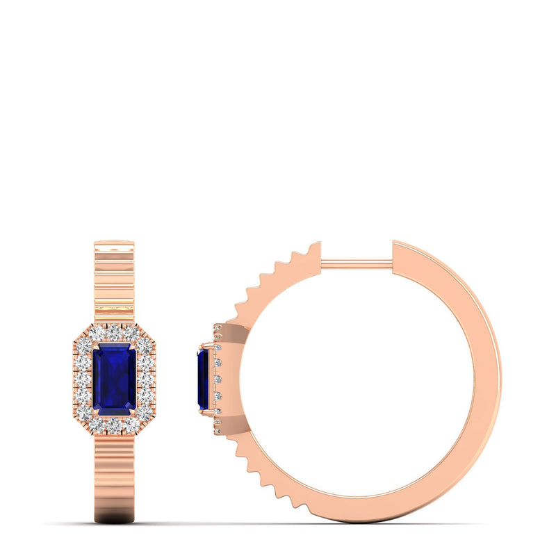 14K Rose Gold - Sapphire