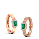 14K Rose Gold - Emerald