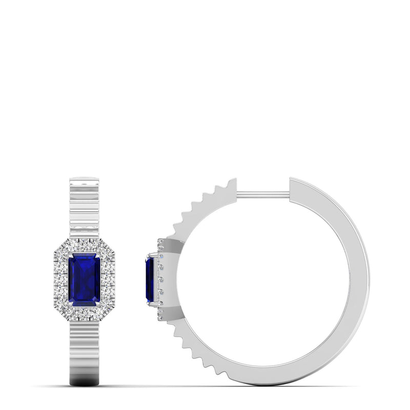 14K White Gold - Sapphire