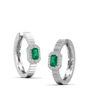 14K White Gold - Emerald