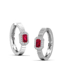 14K White Gold - Ruby