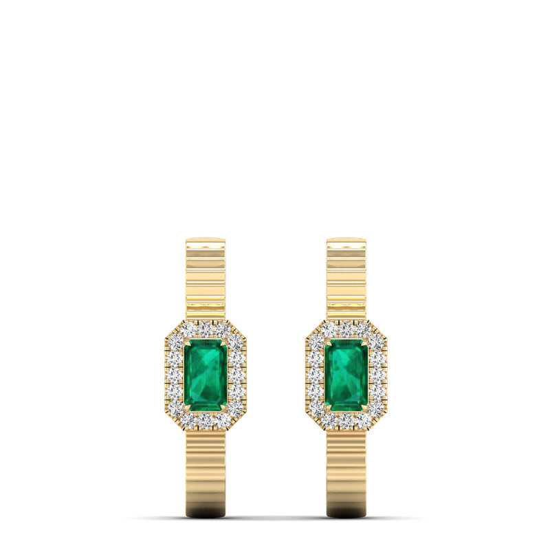 14K Yellow Gold - Emerald