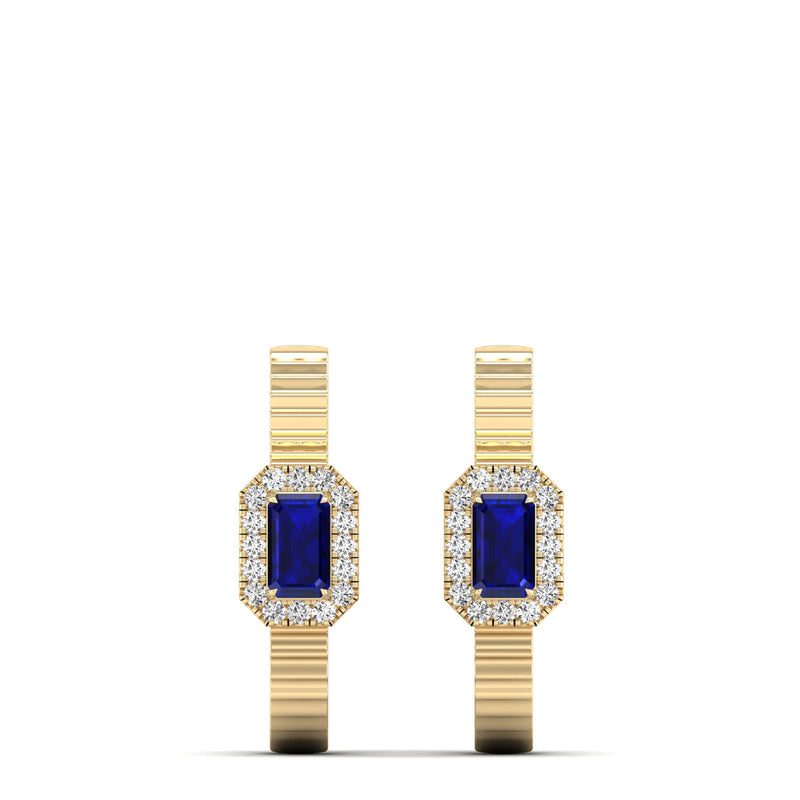 14K Yellow Gold - Sapphire