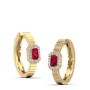 14K Yellow Gold - Ruby