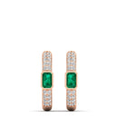 14K Rose Gold - Emerald