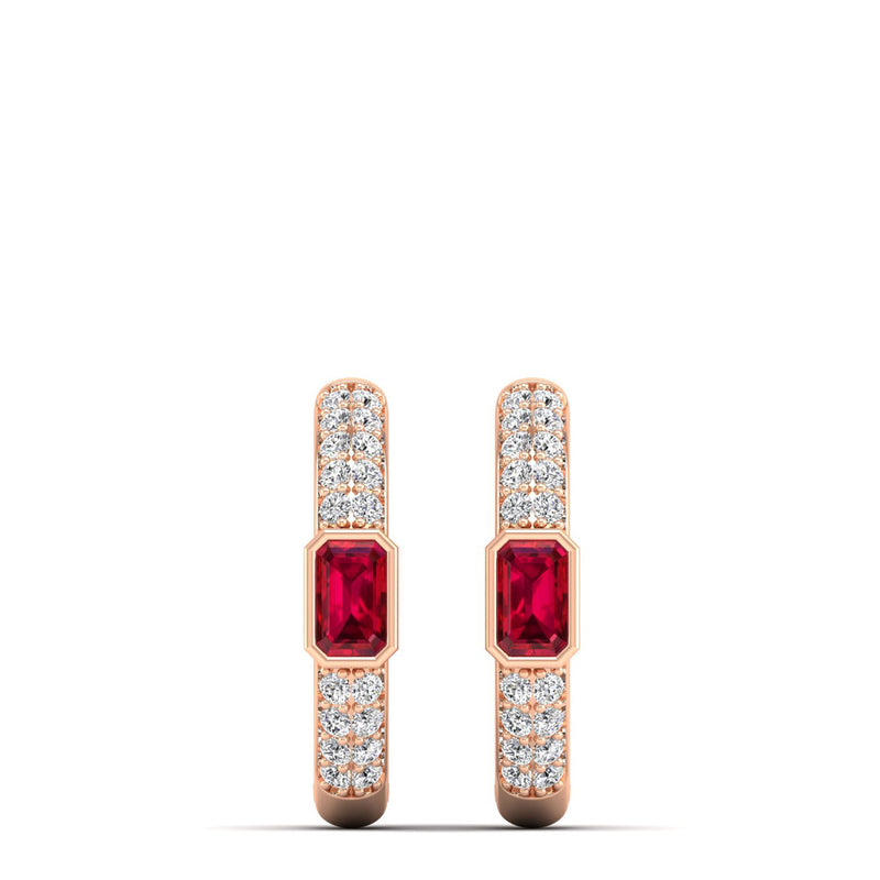 14K Rose Gold - Ruby