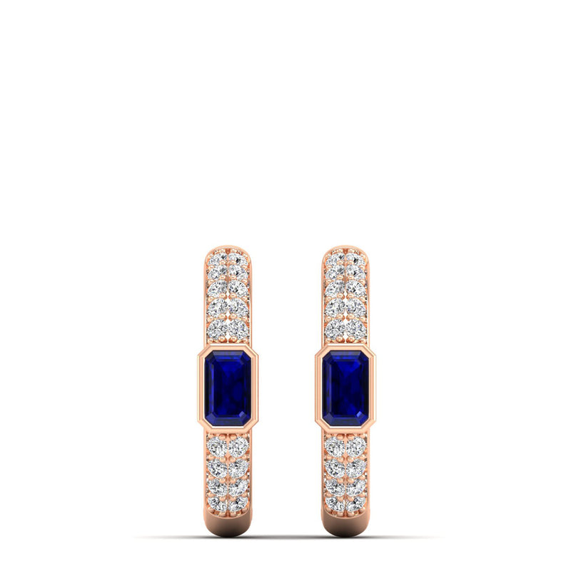 14K Rose Gold - Sapphire