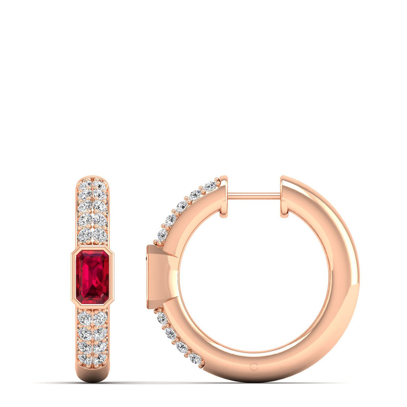 14K Rose Gold - Ruby