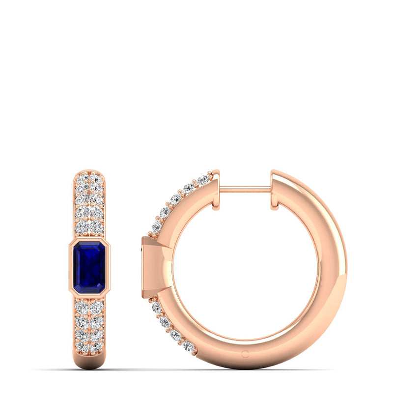 14K Rose Gold - Sapphire