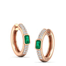 14K Rose Gold - Emerald