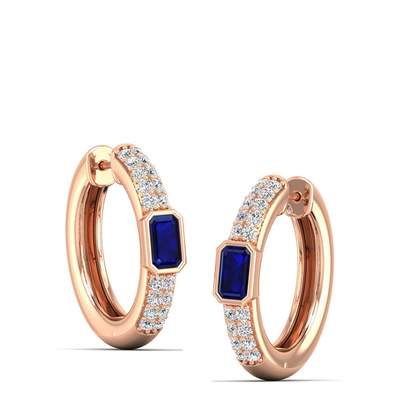 14K Rose Gold - Sapphire
