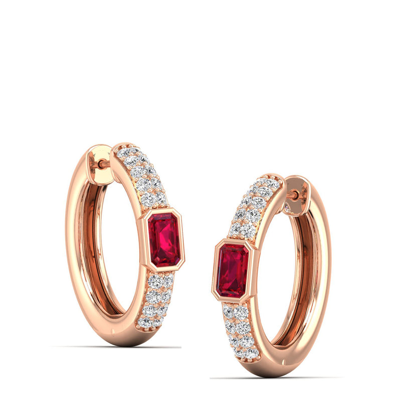 14K Rose Gold - Ruby
