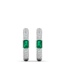 14K White Gold - Emerald