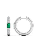 14K White Gold - Emerald