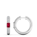 14K White Gold - Ruby