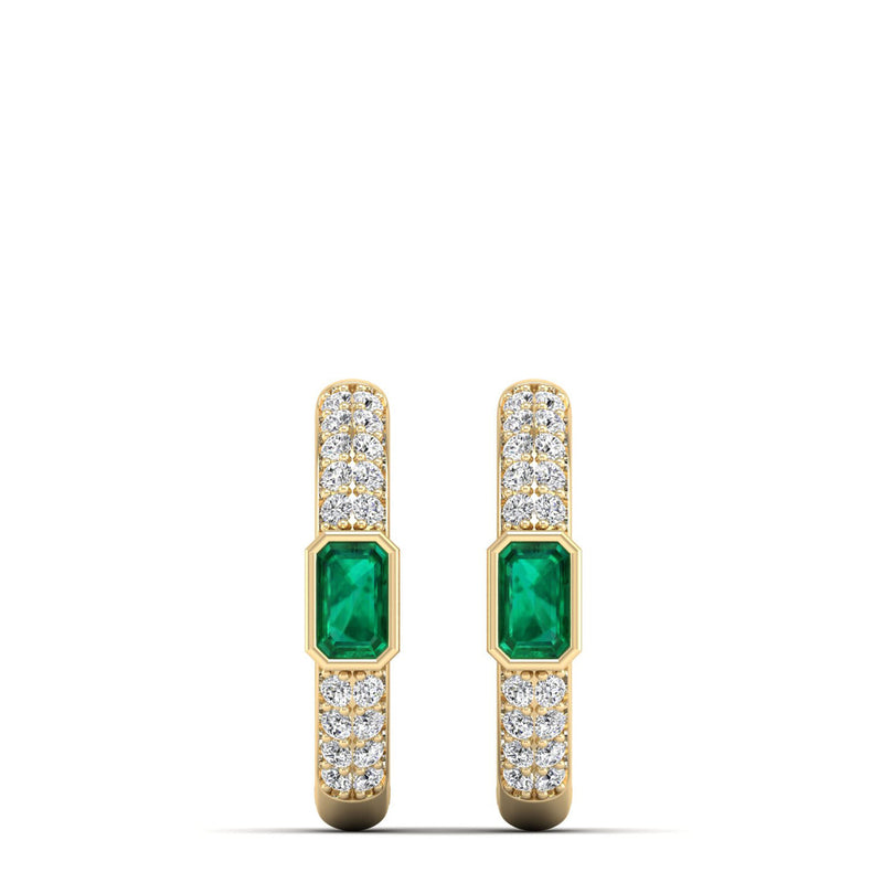 14K Yellow Gold - Emerald