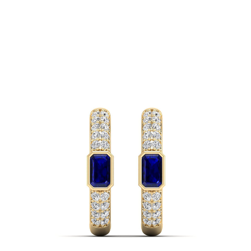 14K Yellow Gold - Sapphire