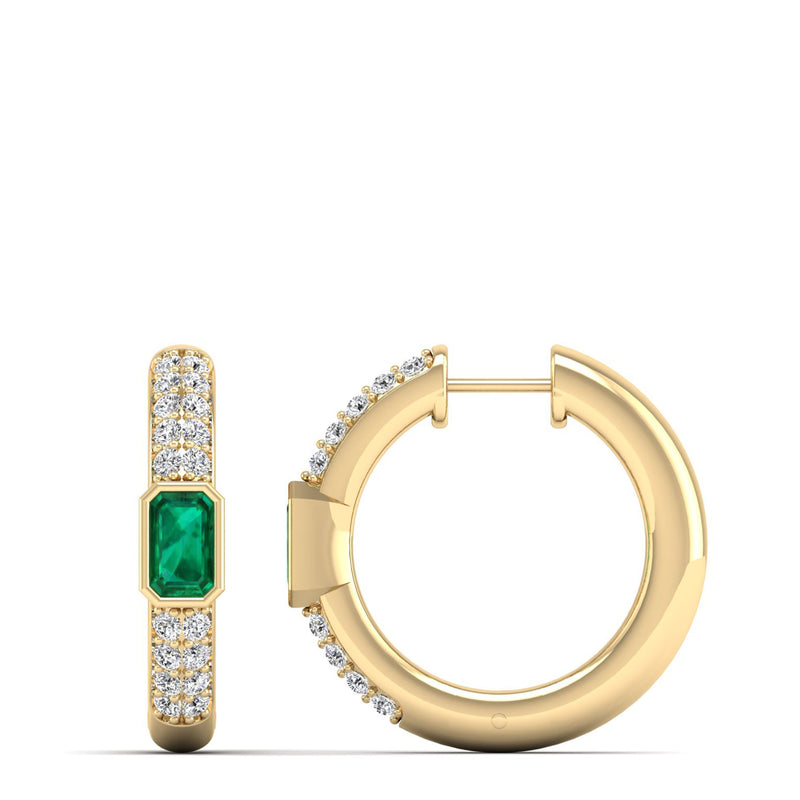 14K Yellow Gold - Emerald
