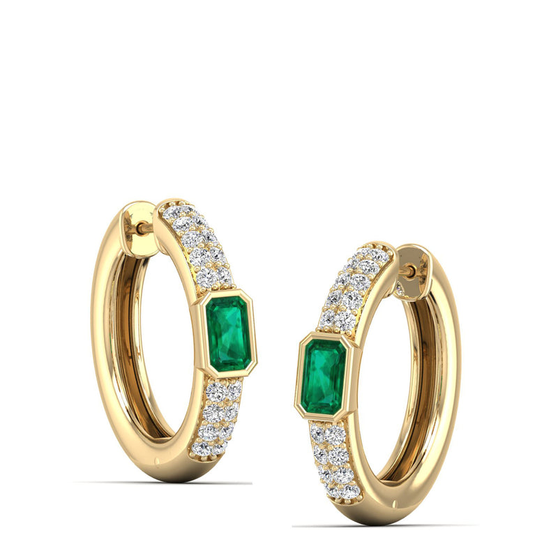 14K Yellow Gold - Emerald