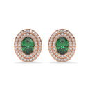 14K Rose Gold - Emerald