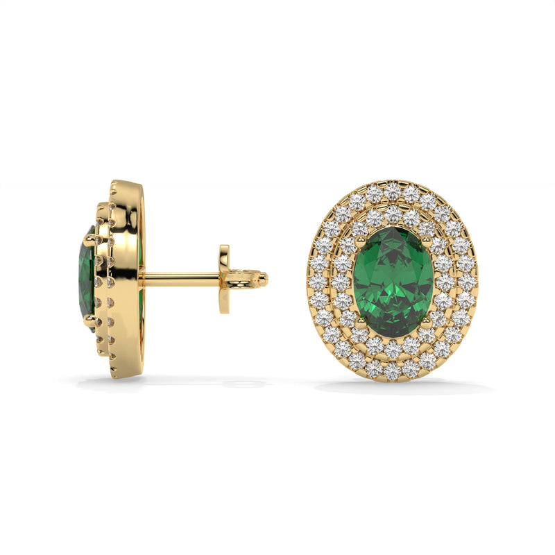 14K Yellow Gold - Emerald