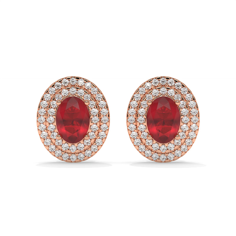 14K Rose Gold - Ruby