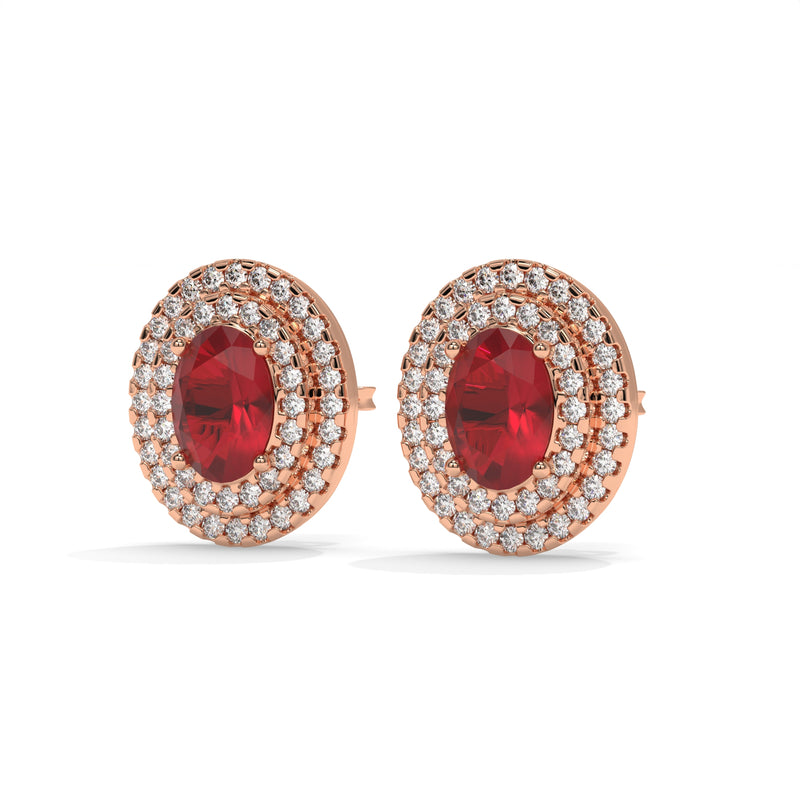 14K Rose Gold - Ruby