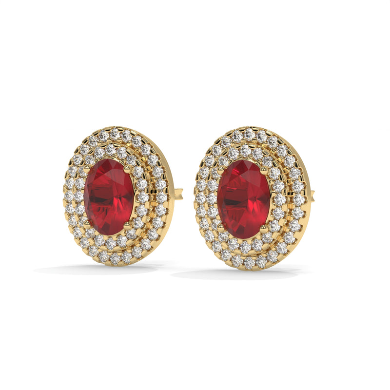 14K Yellow Gold - Ruby