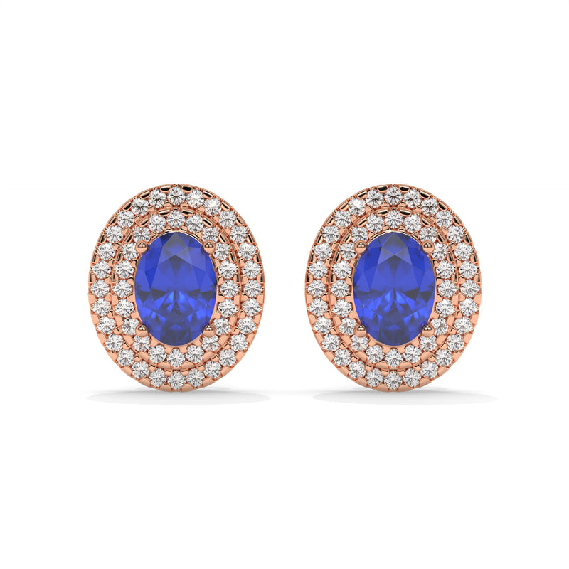 14K Rose Gold - Sapphire