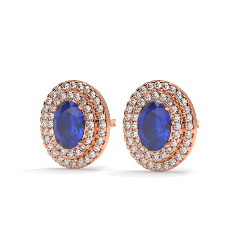 14K Rose Gold - Sapphire