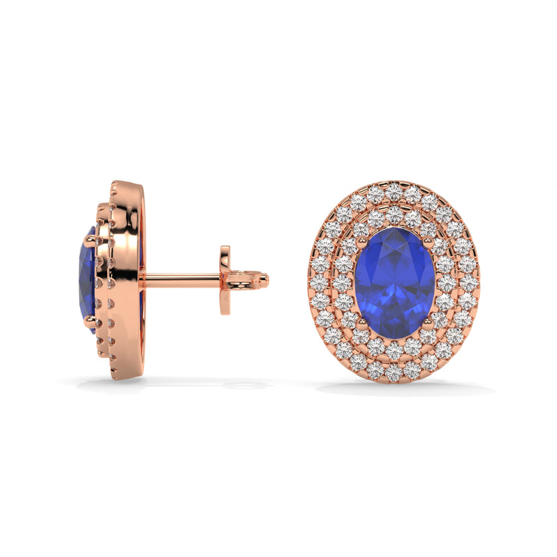 14K Rose Gold - Sapphire