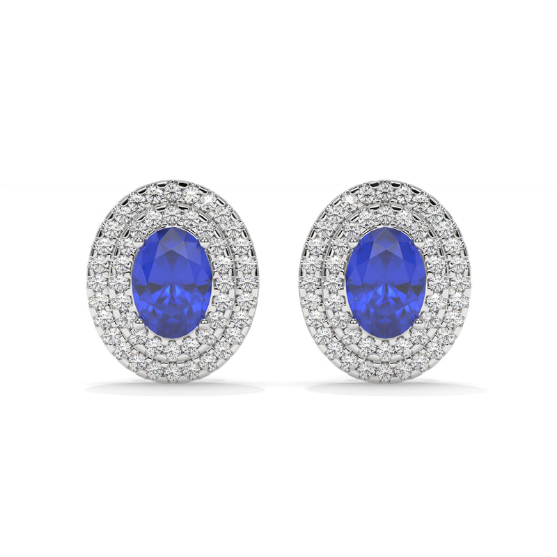 14K White Gold - Sapphire