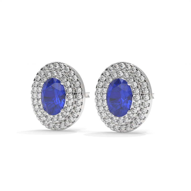14K White Gold - Sapphire
