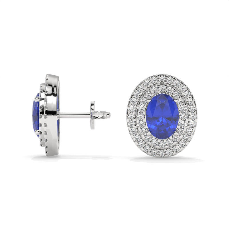 14K White Gold - Sapphire
