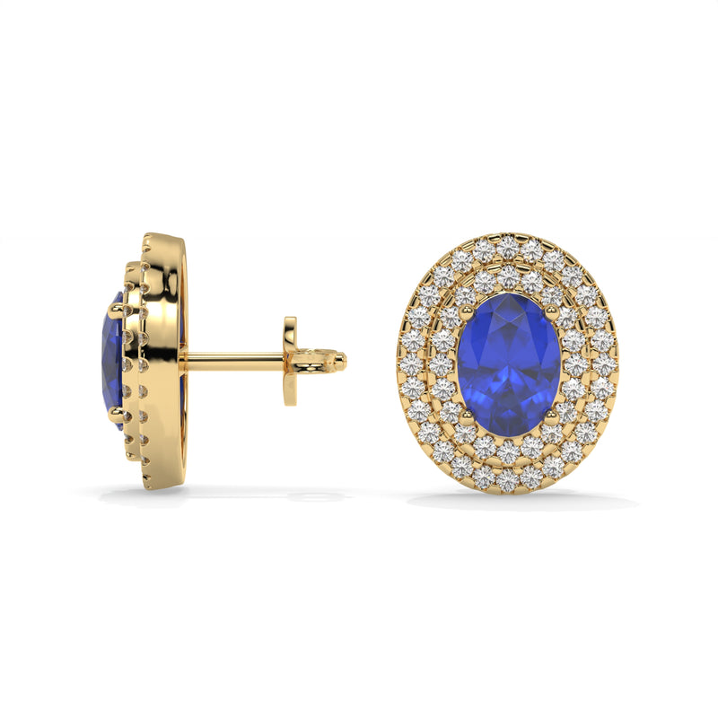 14K Yellow Gold - Sapphire