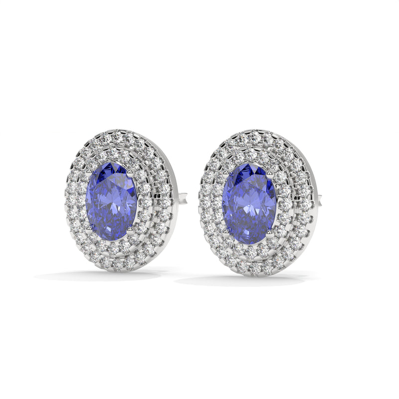 14K White Gold - Tanzanite