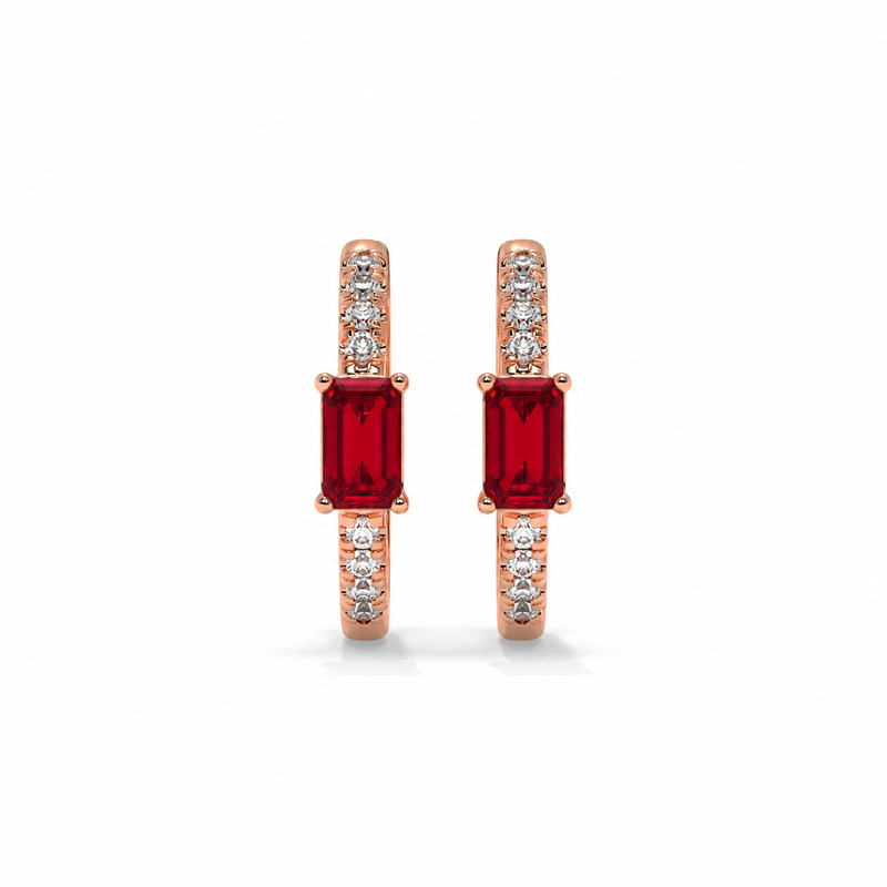 14K Rose Gold - Ruby