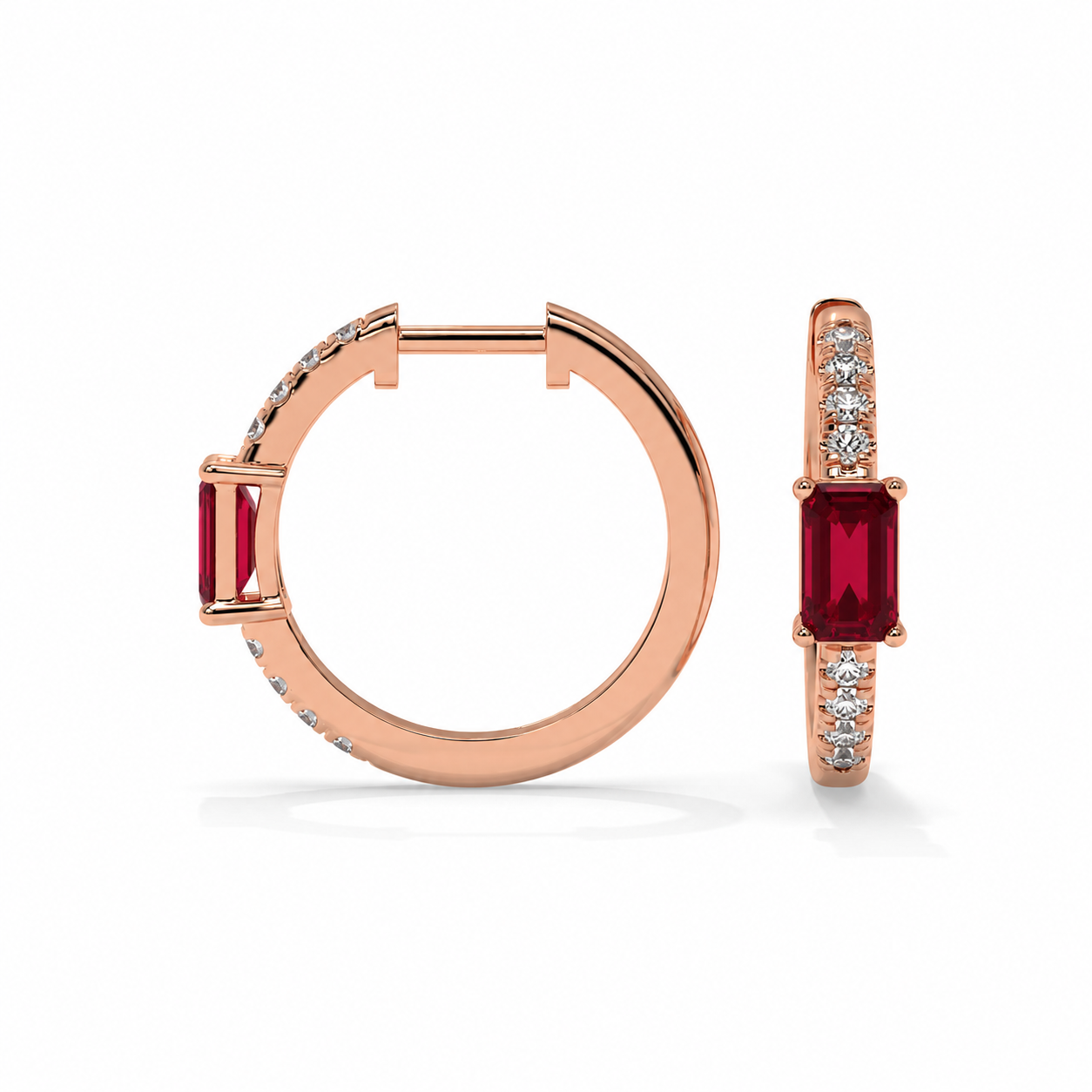 14K Rose Gold - Ruby