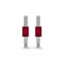 14K White Gold - Ruby