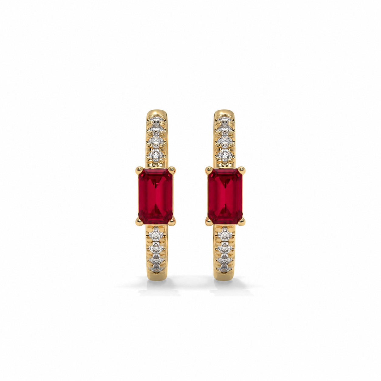 14K Yellow Gold - Ruby