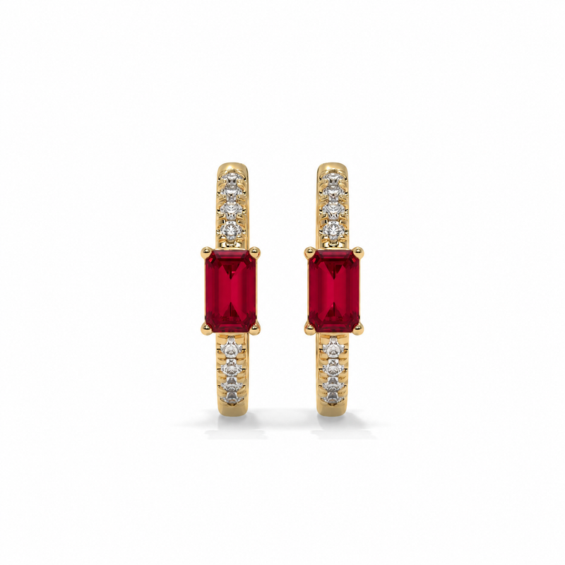 14K Yellow Gold - Ruby