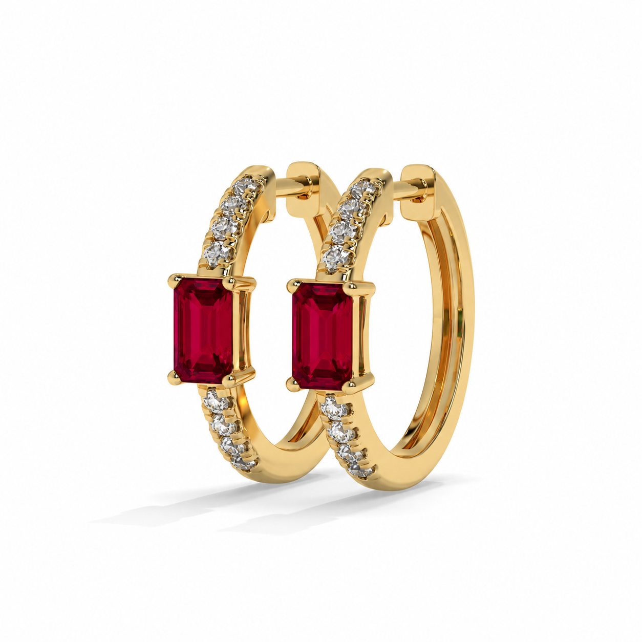 14K Yellow Gold - Ruby