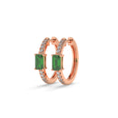 14K Rose Gold - Emerald