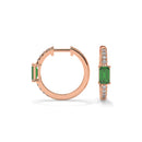 14K Rose Gold - Emerald