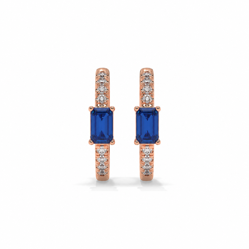 14K Rose Gold - Sapphire