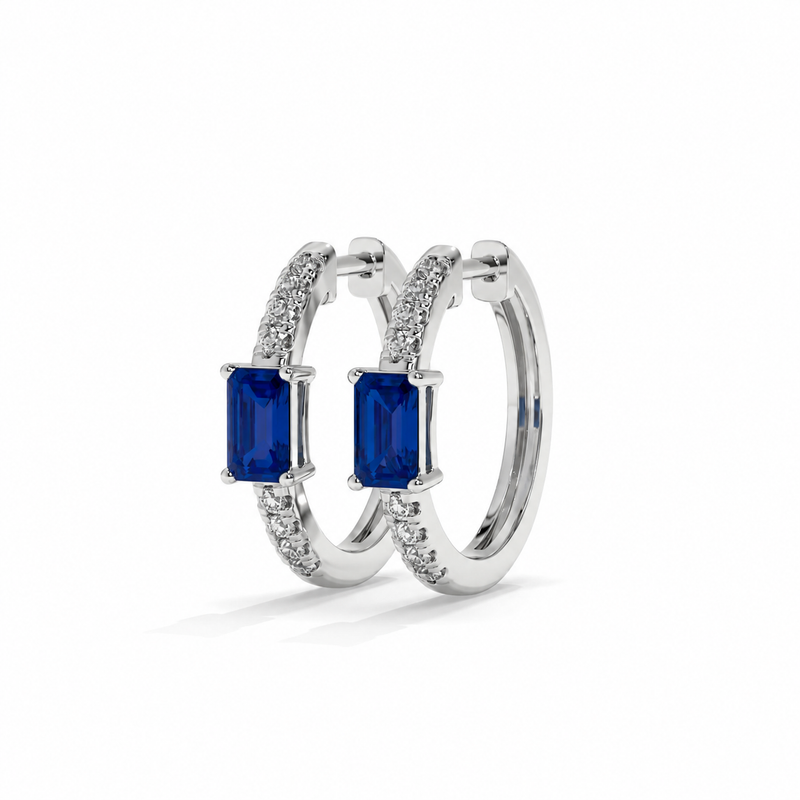 14K White Gold - Sapphire
