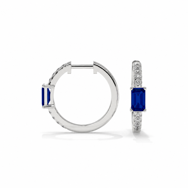 14K White Gold - Sapphire