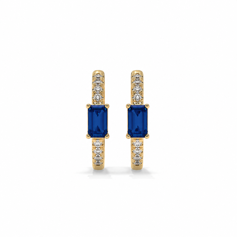 14K Yellow Gold - Sapphire